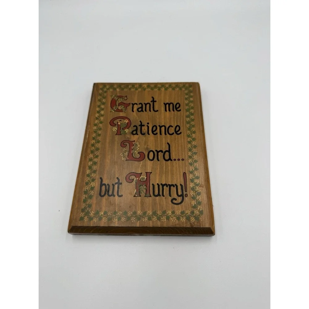 Vintage Wooden Plaque 1973 C.H. Maher‎